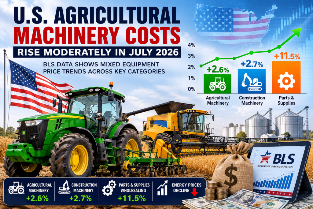 U.S. Agricultural Machinery Prices Rise 2.6%